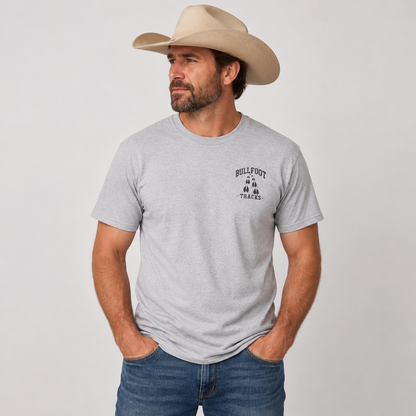 Bullfoot Tracks T-Shirt — Vintage Pawprint Graphic Tee