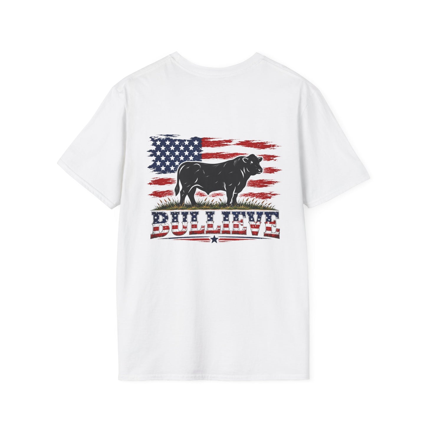 T-Shirt — Bullseye Bison American Flag Graphic