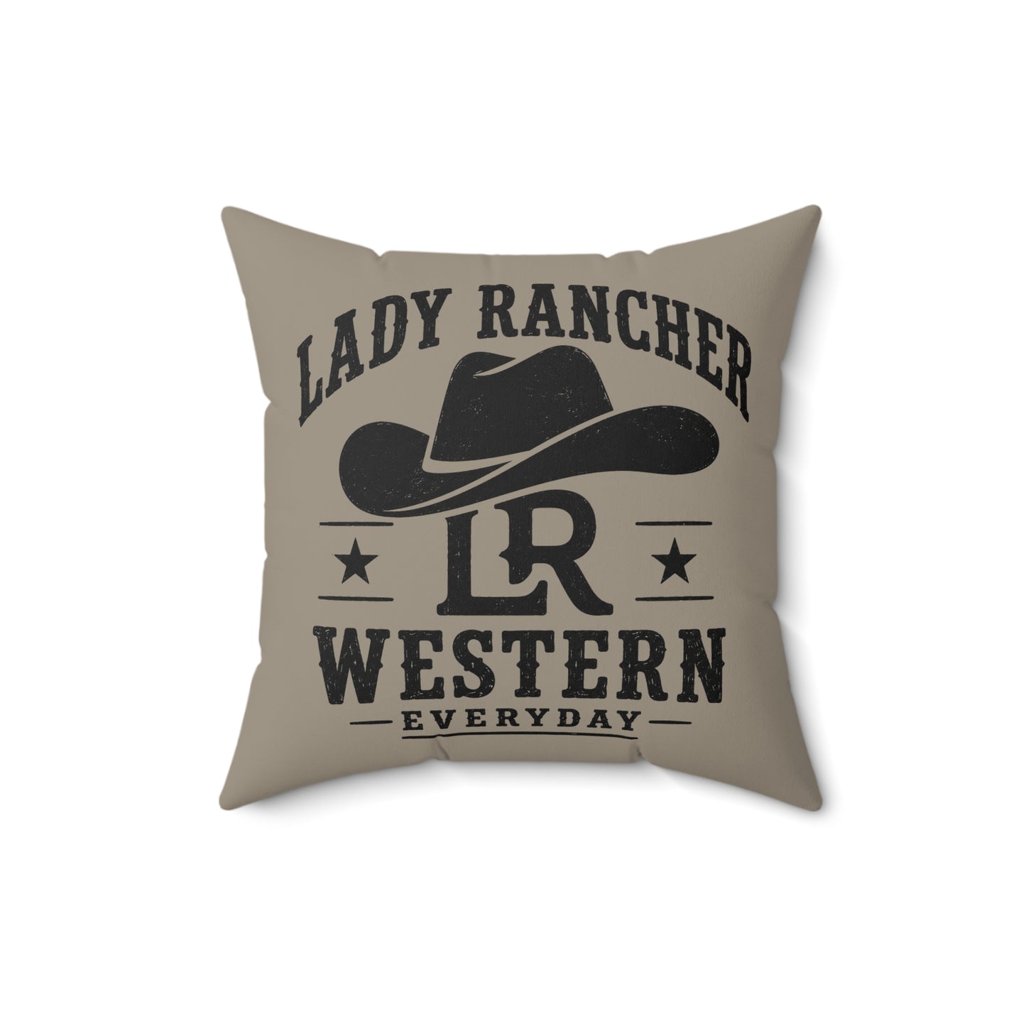 Lady Rancher Western Pillow | Cowboy Hat & Cattle Ranch Décor