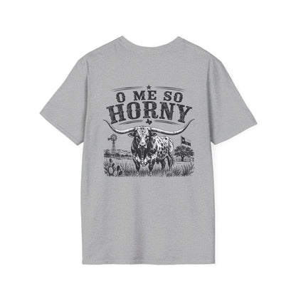 T-Shirt — 'O Me So Horny' Bull Graphic Tee