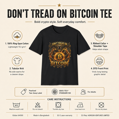 Bitcoin Don’t Tread On Me T-Shirt