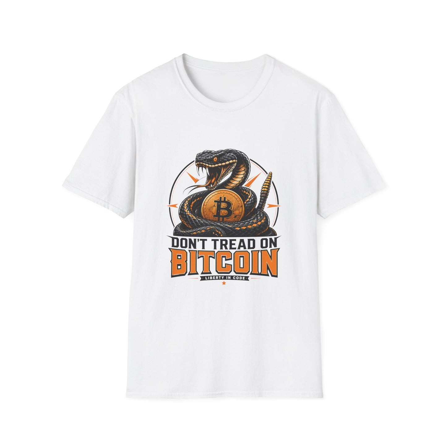 Bitcoin Snake T-Shirt — "Don't Tread On Bitcoin" Crypto Graphic Tee