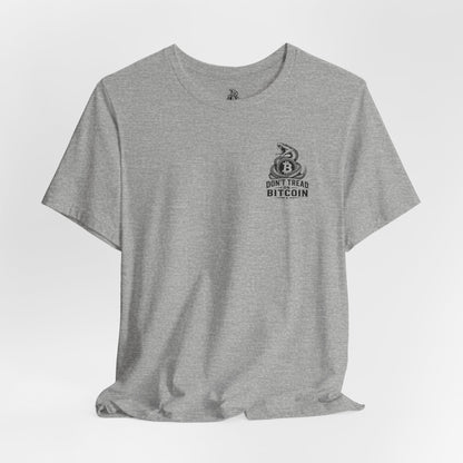 Bitcoin Snake Tee — "Don't Tread on Bitcoin" Graphic T-Shirt