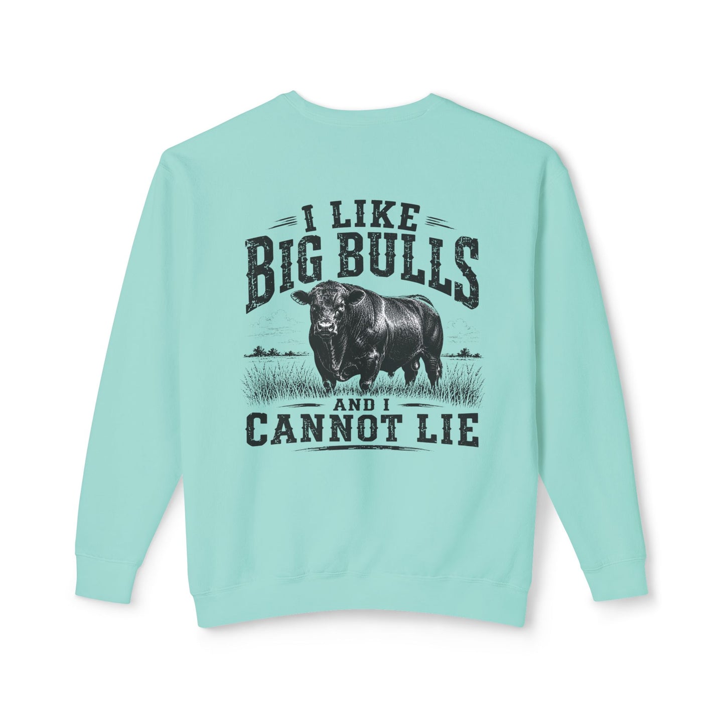 Bull Graphic Sweatshirt — "I Like Big Bulls and I Cannot Lie" Country Farm Crewneck