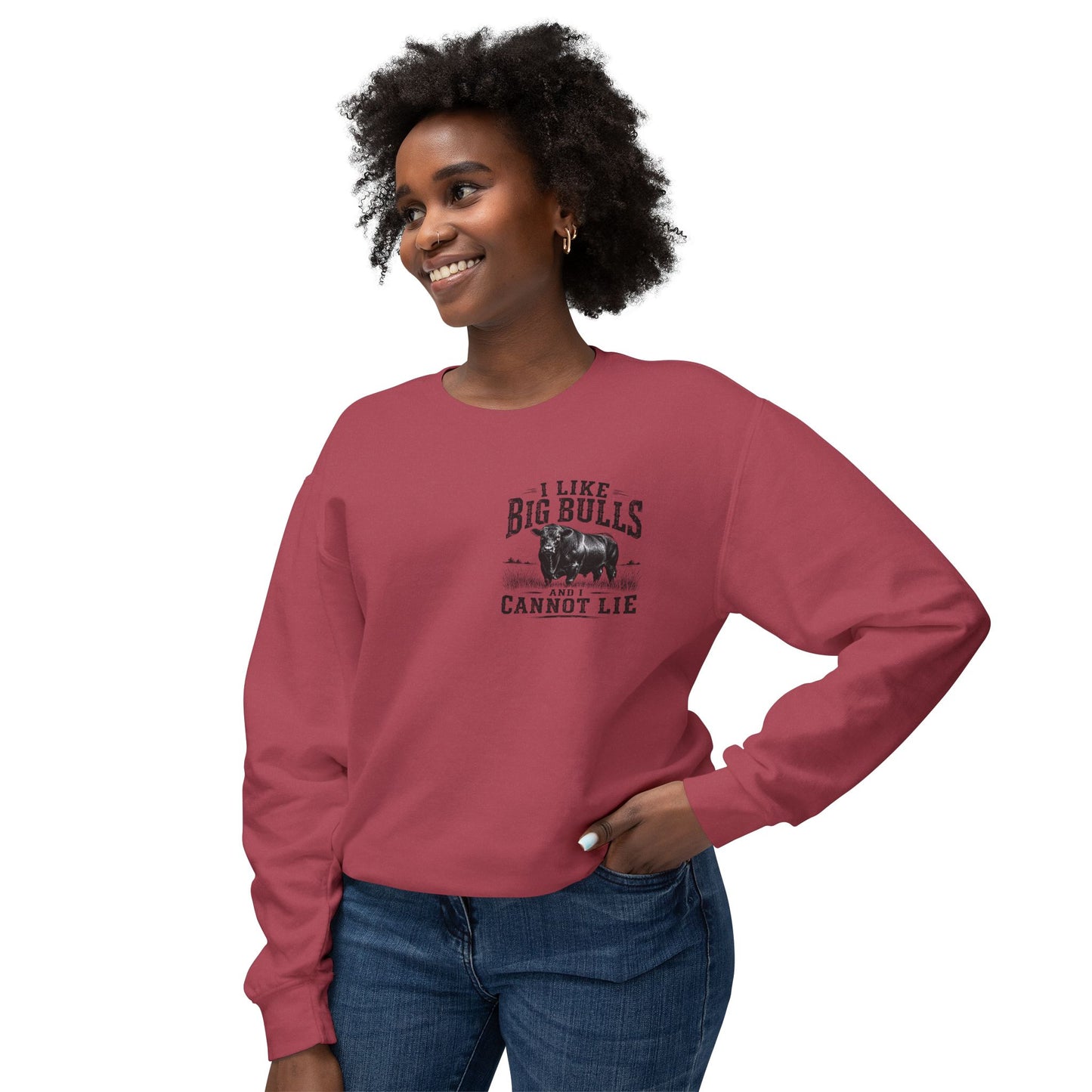 Bull Graphic Sweatshirt — "I Like Big Bulls and I Cannot Lie" Country Farm Crewneck