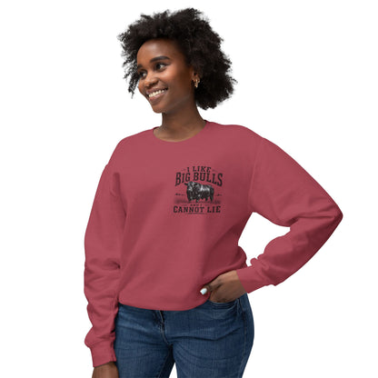 Bull Graphic Sweatshirt — "I Like Big Bulls and I Cannot Lie" Country Farm Crewneck