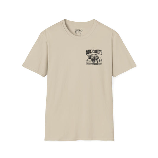 BULLSHIRT Vintage Bull Illustration T-Shirt | Rustic Rodeo Graphic Tee