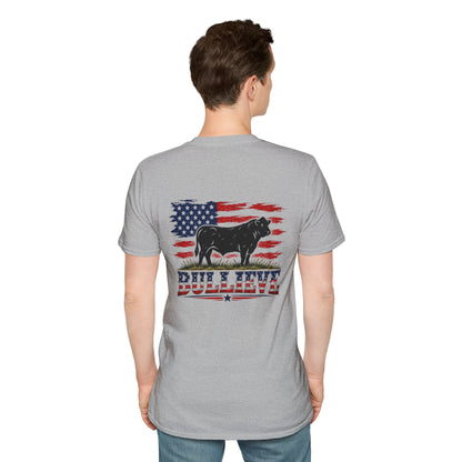 T-Shirt — Bullseye Bison American Flag Graphic