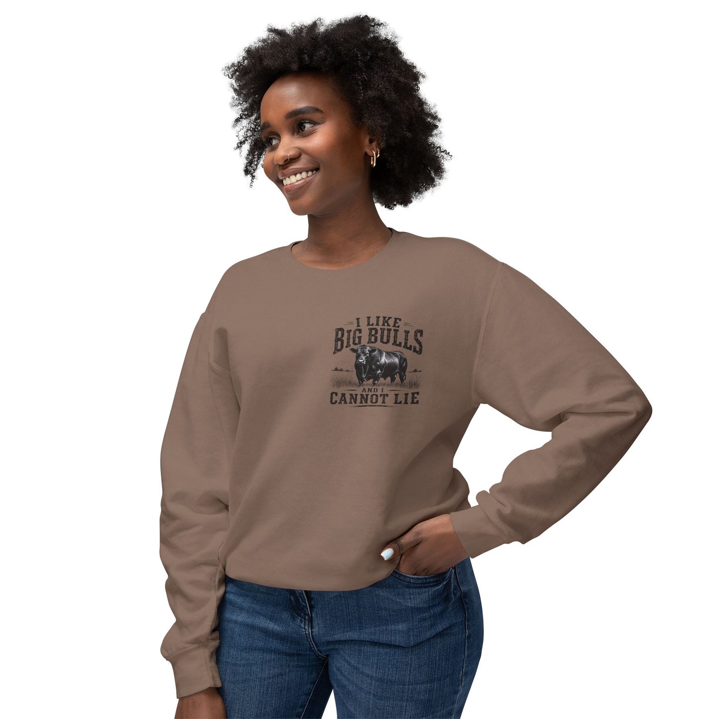 Bull Graphic Sweatshirt — "I Like Big Bulls and I Cannot Lie" Country Farm Crewneck