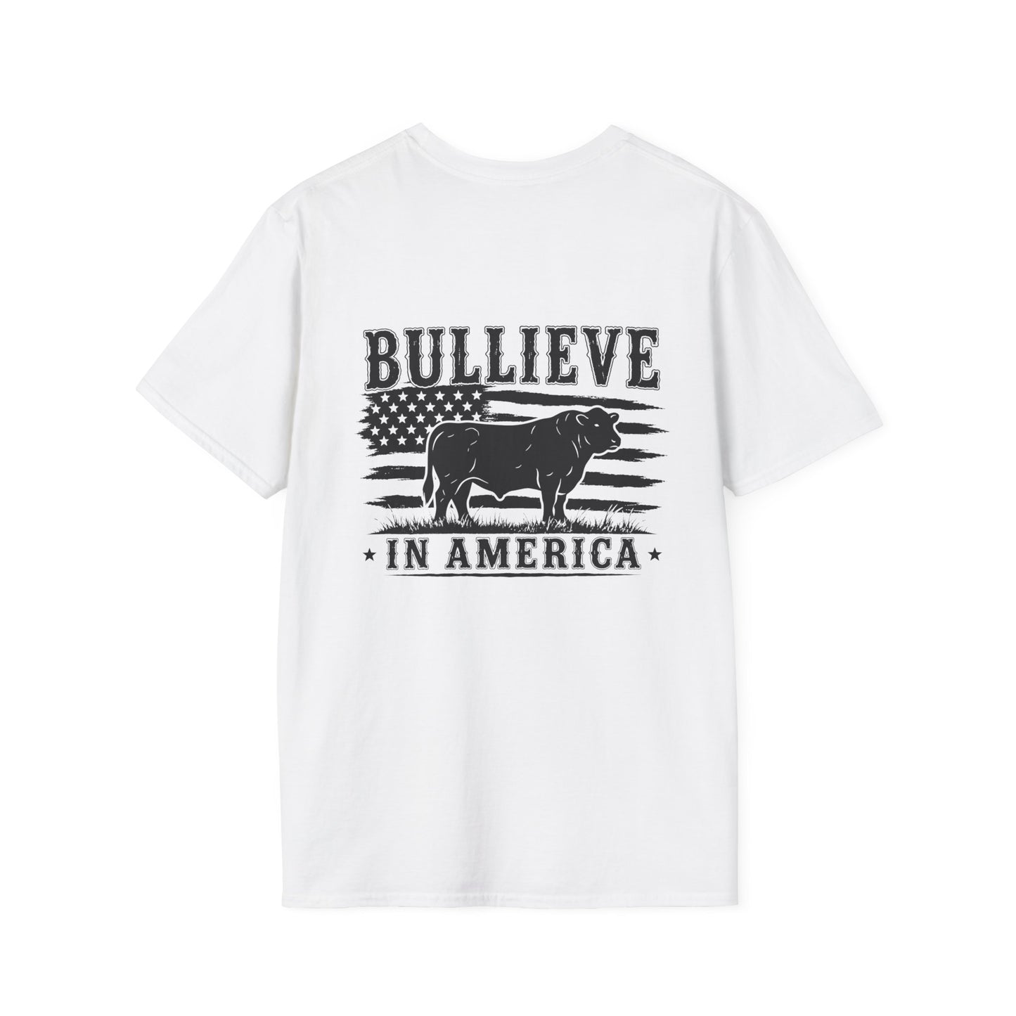 Bullieve in America T-Shirt — Patriotic Bull Graphic Tee