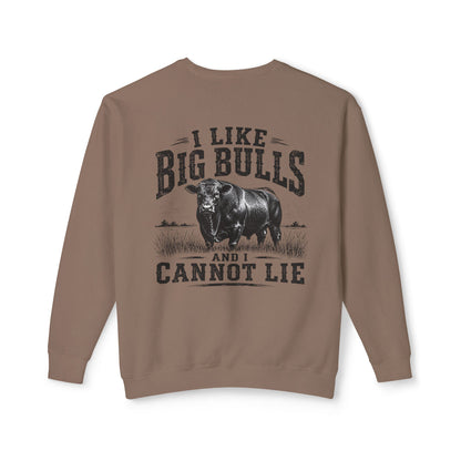 Bull Graphic Sweatshirt — "I Like Big Bulls and I Cannot Lie" Country Farm Crewneck