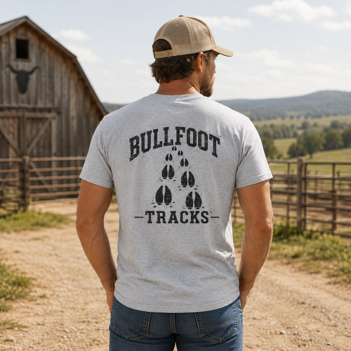 Bullfoot Tracks T-Shirt — Vintage Pawprint Graphic Tee