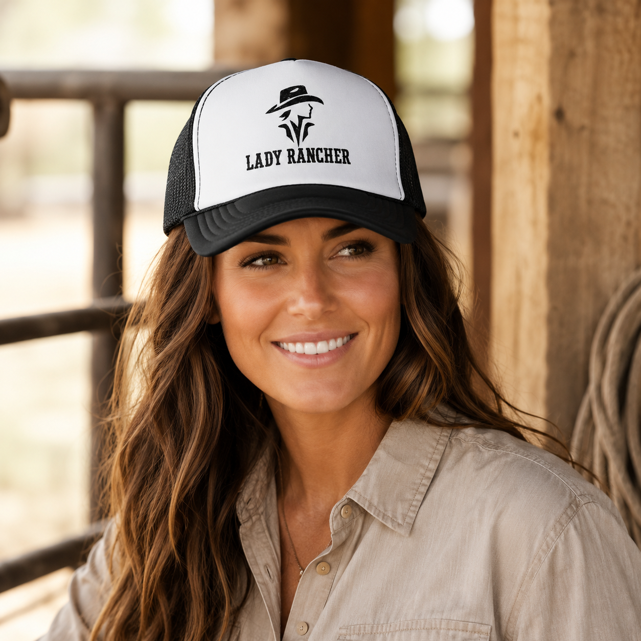 Lady Rancher Foam Trucker Hat | Western Cowgirl Logo