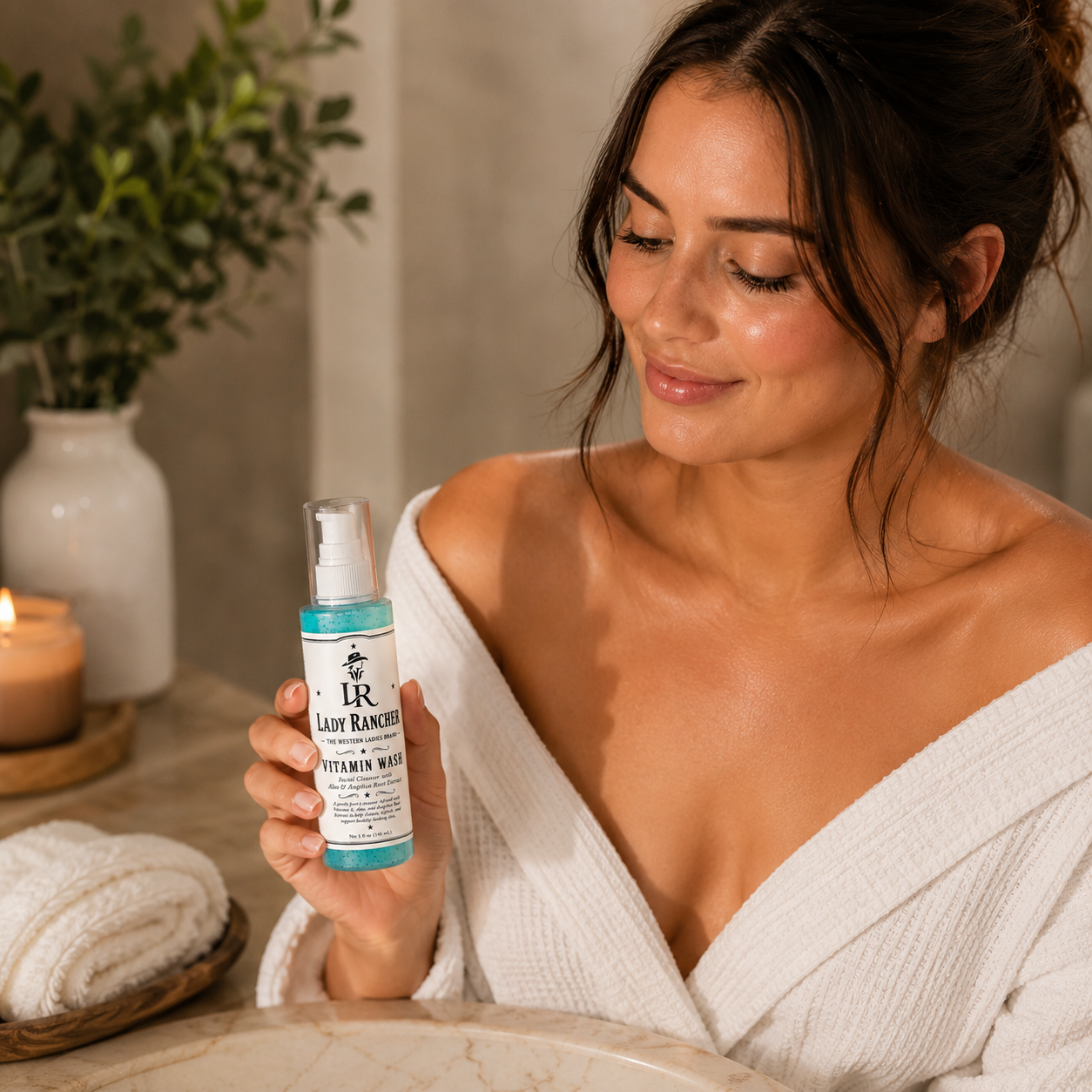 Lady Rancher Vitamin Wash | Facial Cleanser with Vitamin E, Aloe & Angelica Root Extract