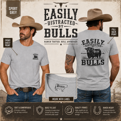 Easily Distracted by Bulls T-Shirt