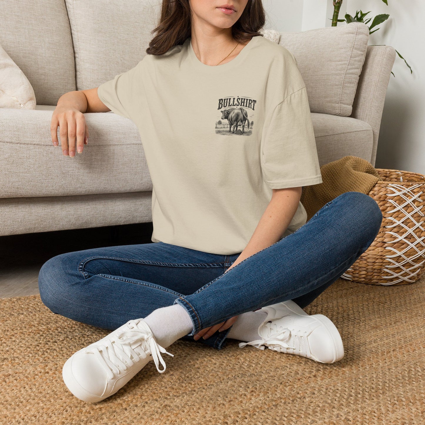 BULLSHIRT Vintage Bull Illustration T-Shirt | Rustic Rodeo Graphic Tee