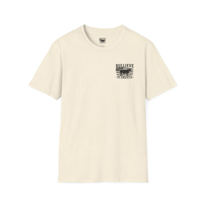 Bullieve in America T-Shirt — Patriotic Bull Graphic Tee