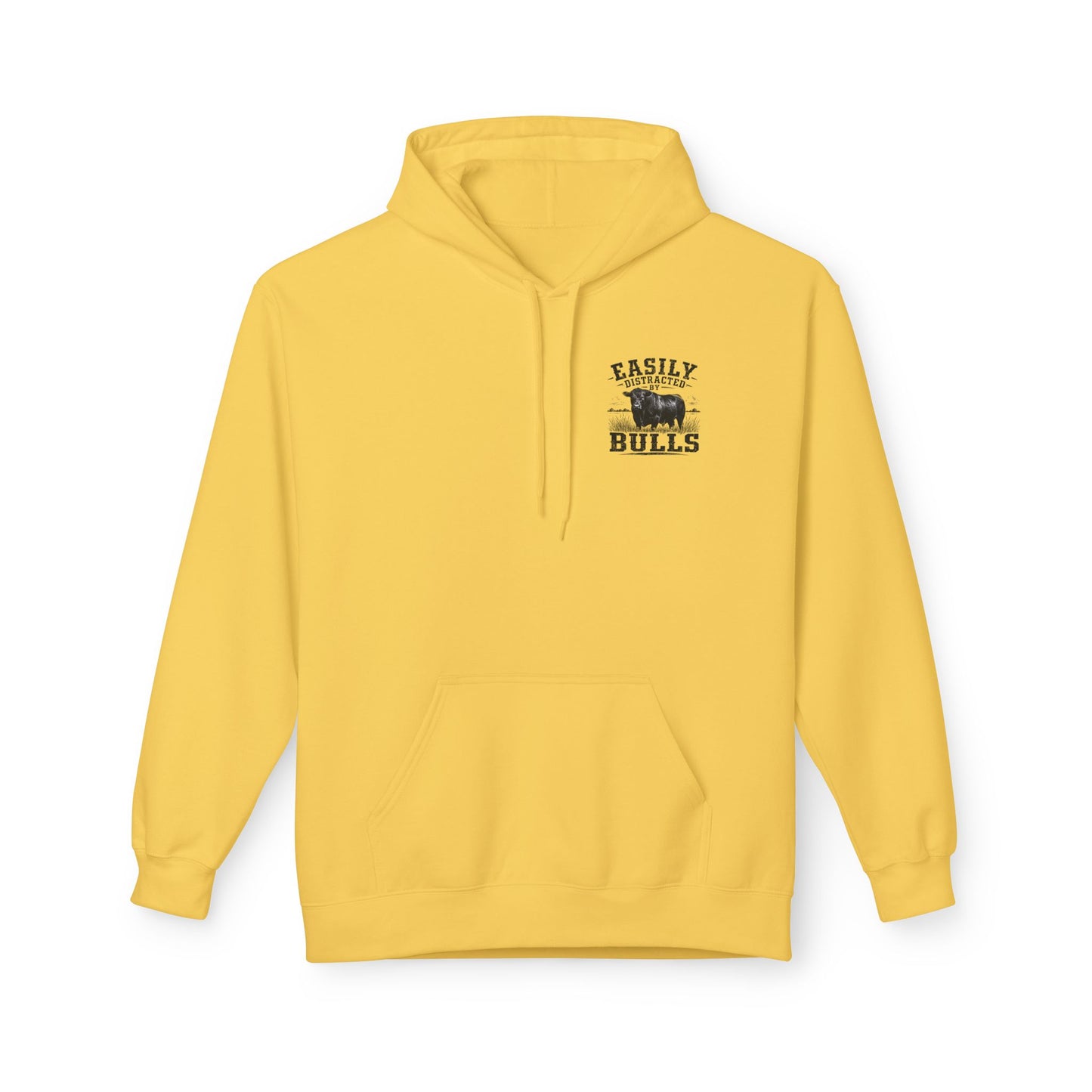 Hoodie - 'Easily Distracted by Bulls' Ranch Animal Lover Pullover