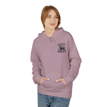 Hoodie - 'Easily Distracted by Bulls' Ranch Animal Lover Pullover