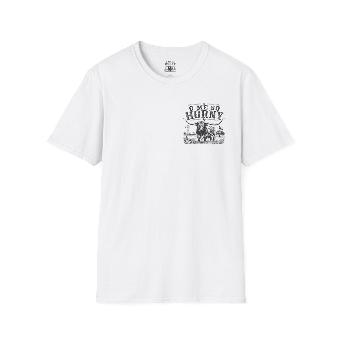 T-Shirt — 'O Me So Horny' Cowboy Bull Graphic Tee
