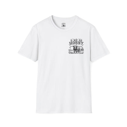T-Shirt — 'O Me So Horny' Cowboy Bull Graphic Tee