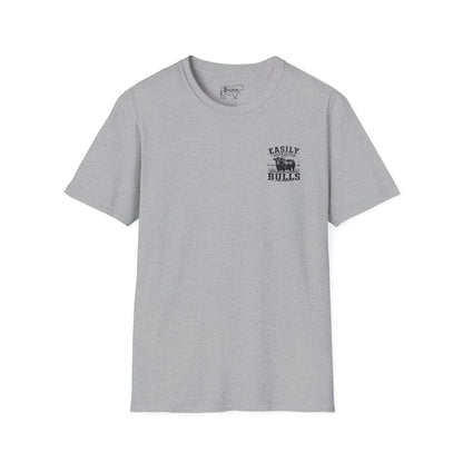 Easily Distracted by Bulls Bullshirt – Ranch Humor Front and Back Graphic Tee