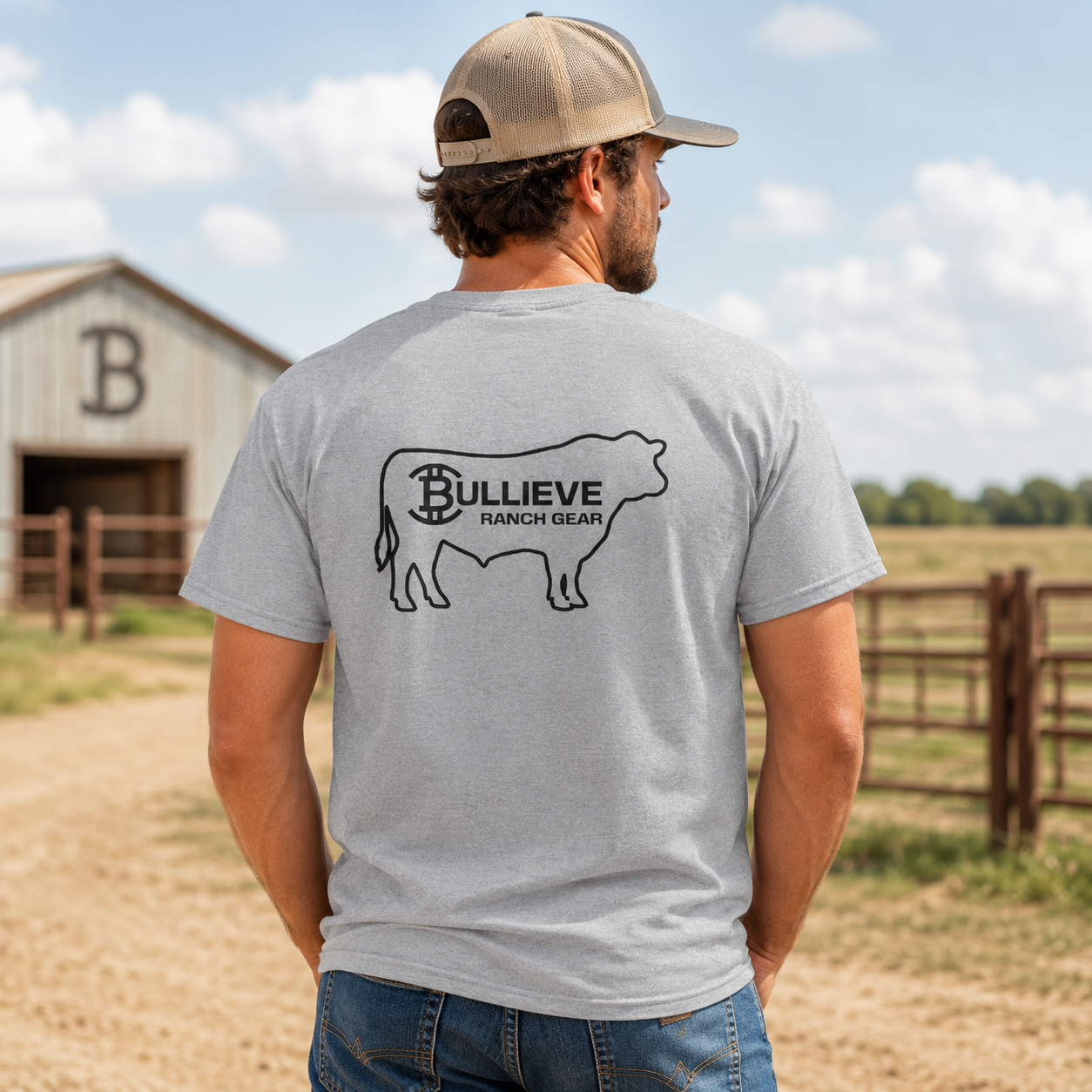 Bullieve Cattle Tee — Minimal Farm Animal Graphic T-Shirt