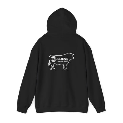 Bullieve Ranch Logo Hoodie — Western Cattle Rancher Sweatshirt