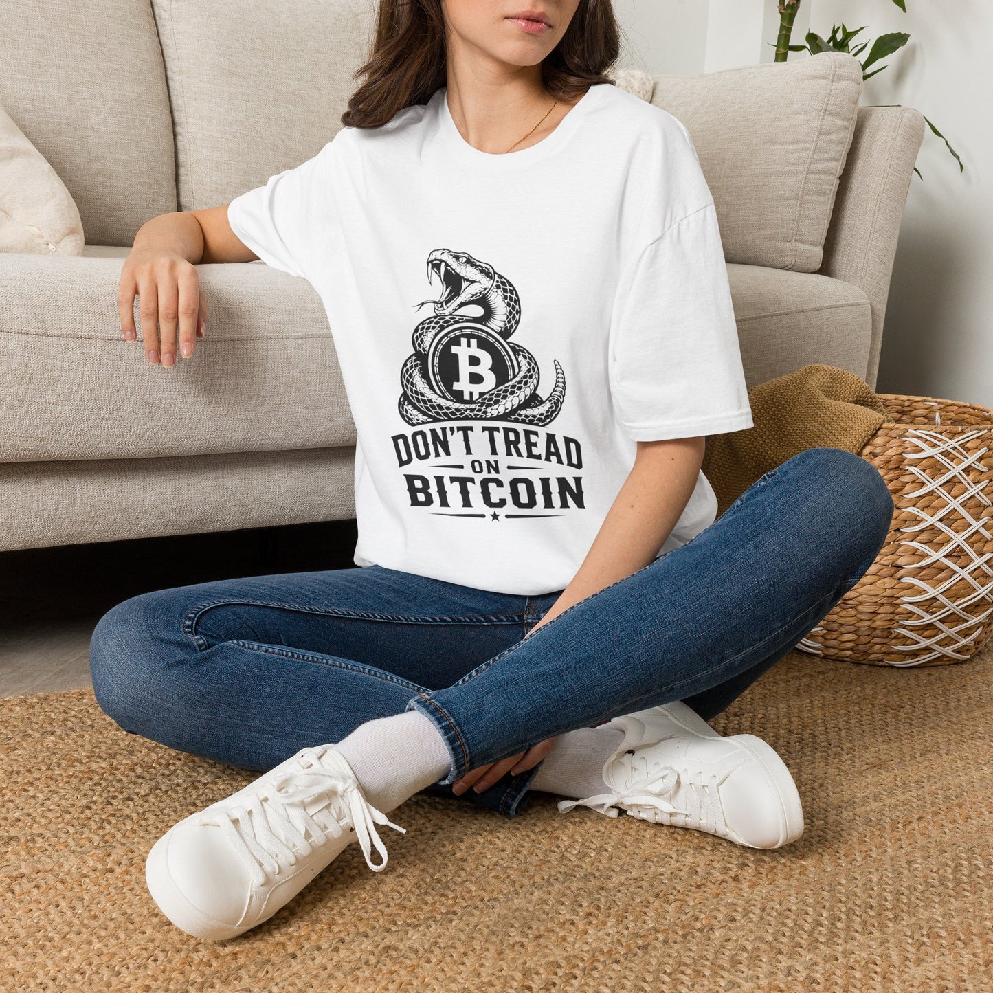Bitcoin Snake T-Shirt — “Don't Tread on Bitcoin” Crypto Freedom Tee
