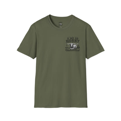 T-Shirt — 'O Me So Horny' Cowboy Bull Graphic Tee