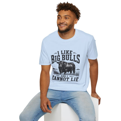 I Like Big Bulls T-Shirt — Funny Bull Graphic Tee (I Like Big Bulls and I Cannot Lie)