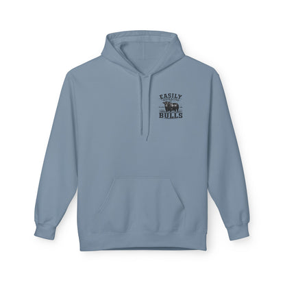 Hoodie - 'Easily Distracted by Bulls' Ranch Animal Lover Pullover