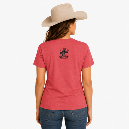 Lady Rancher logo cowboy hat T-Shirt | Western Everyday