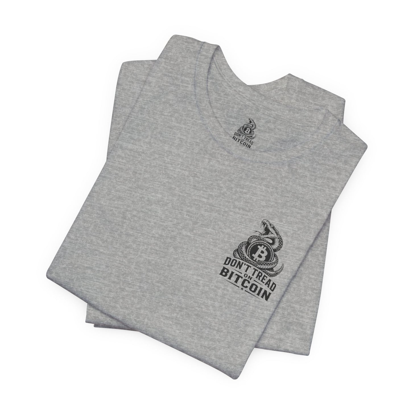 Bitcoin Snake Tee — "Don't Tread on Bitcoin" Graphic T-Shirt