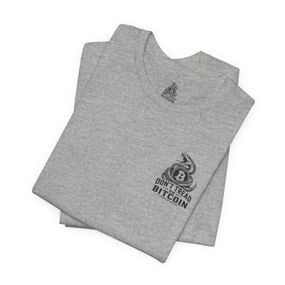 Bitcoin Snake Tee — "Don't Tread on Bitcoin" Graphic T-Shirt