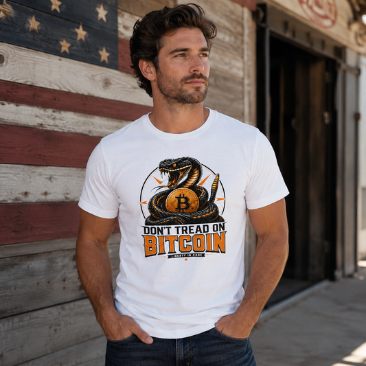 Bitcoin Snake T-Shirt — "Don't Tread On Bitcoin" Crypto Graphic Tee