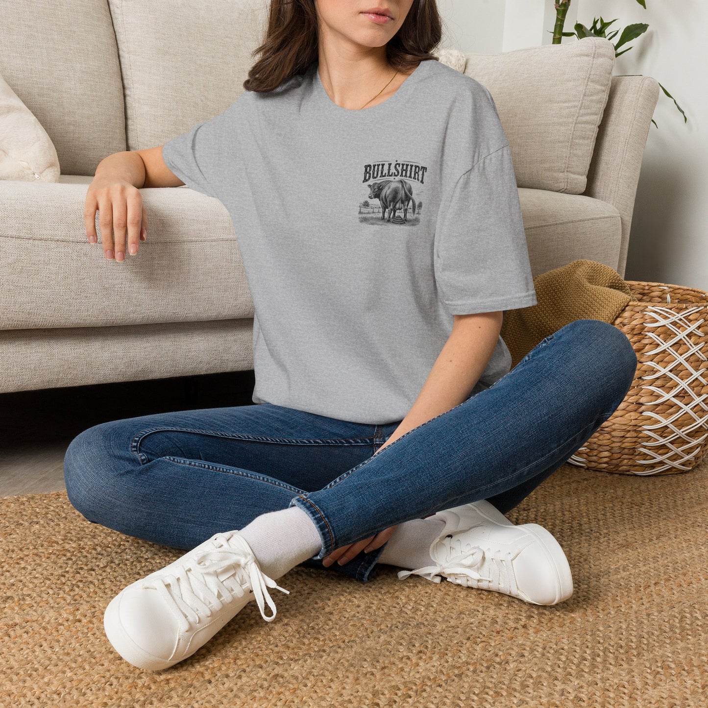 BULLSHIRT Vintage Bull Illustration T-Shirt | Rustic Rodeo Graphic Tee