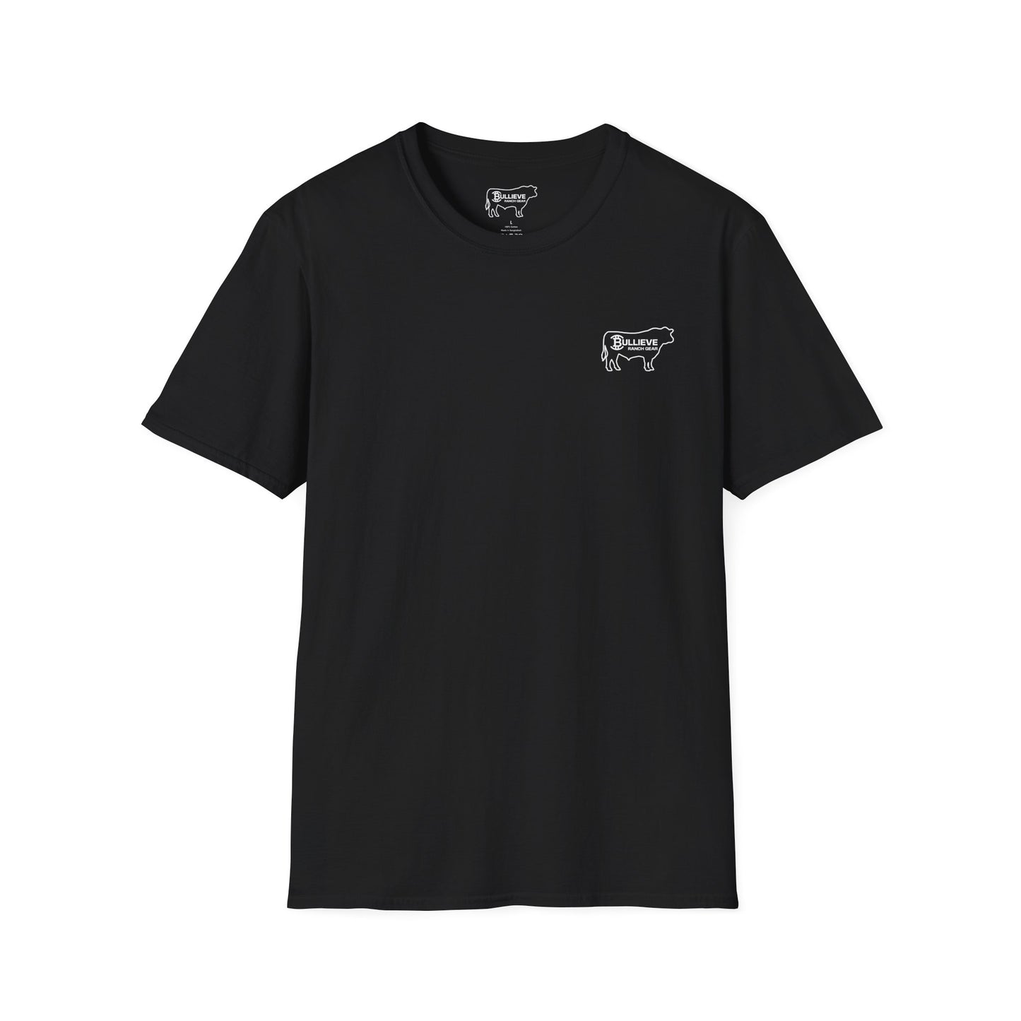 Believe Cow Outline T‑Shirt — Minimalist Faith Farm Graphic Tee