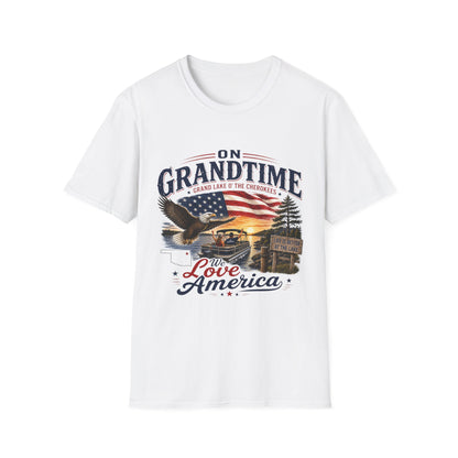 On Grandtime American Flag Eagle T-Shirt | Grand Lake O' The Cherokees