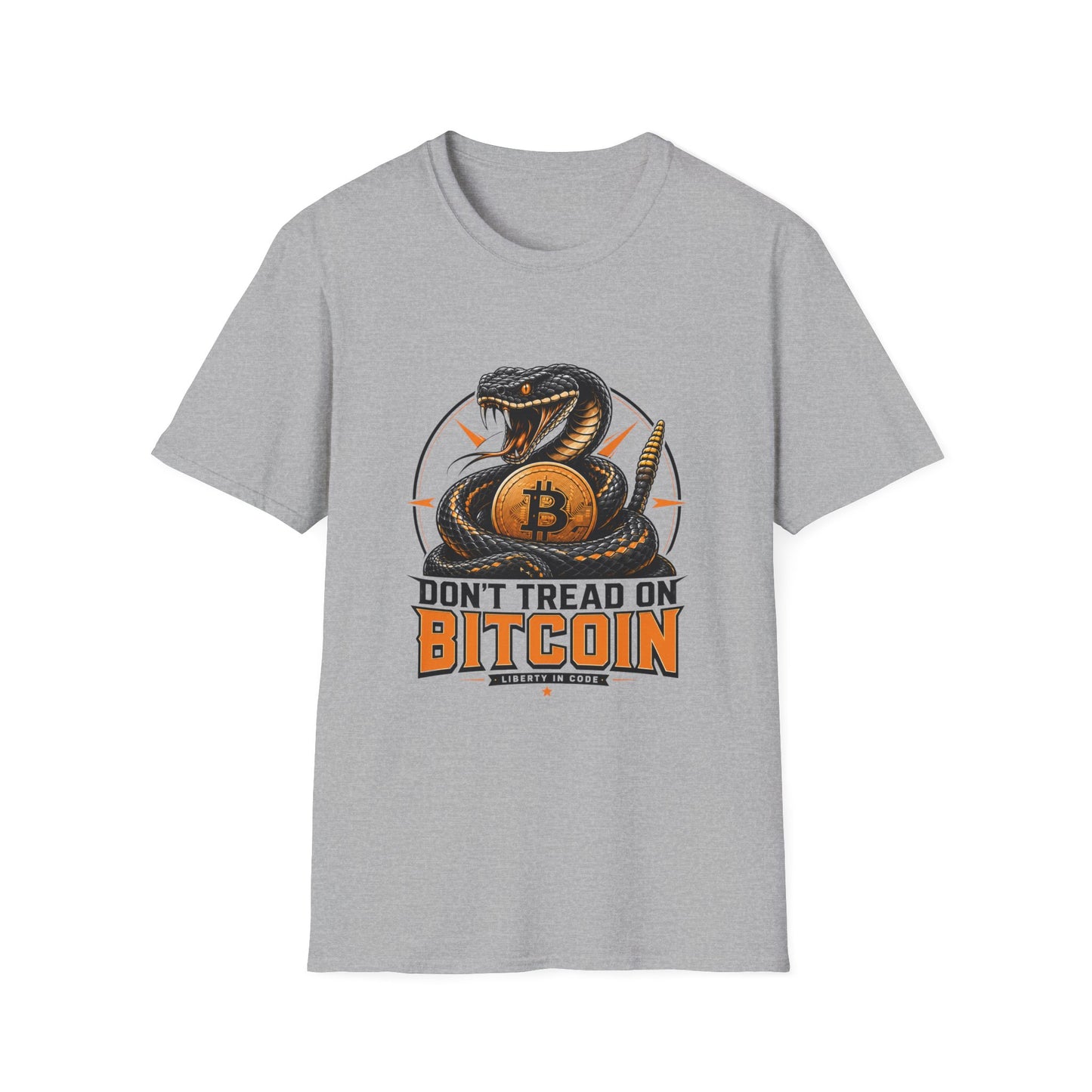 Bitcoin Snake T-Shirt — "Don't Tread On Bitcoin" Crypto Graphic Tee