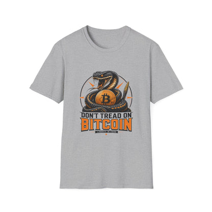 Bitcoin Snake T-Shirt — "Don't Tread On Bitcoin" Crypto Graphic Tee