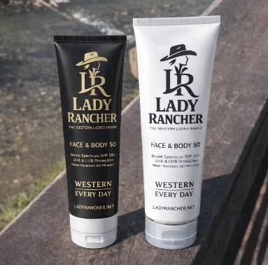 Lady Rancher Face & Body 50 Broad Spectrum Sunscreen SPF 50+ – Water-Resistant Daily Sun Protection