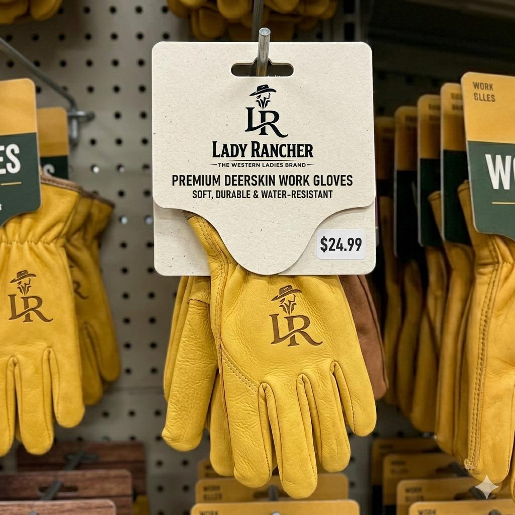 Lady Rancher Premium Deerskin Work Gloves – Soft, Durable & Water-Resistant Leather Gloves