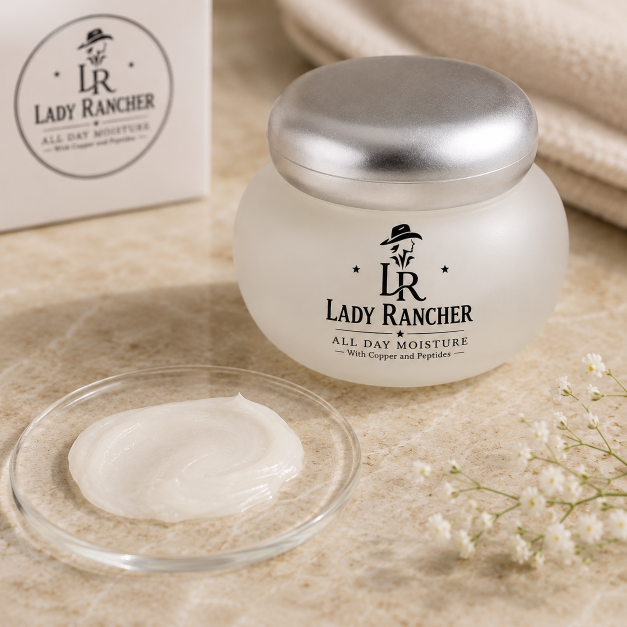 Lady Rancher All Day Moisture | Hydrating Face Cream with Copper & Biopeptide CL