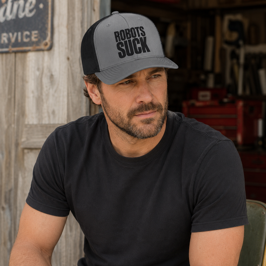 Robots Suck Trucker Cap