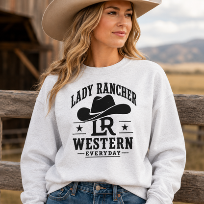 Lady Rancher Organic Sweatshirt | Western Cowgirl Crewneck