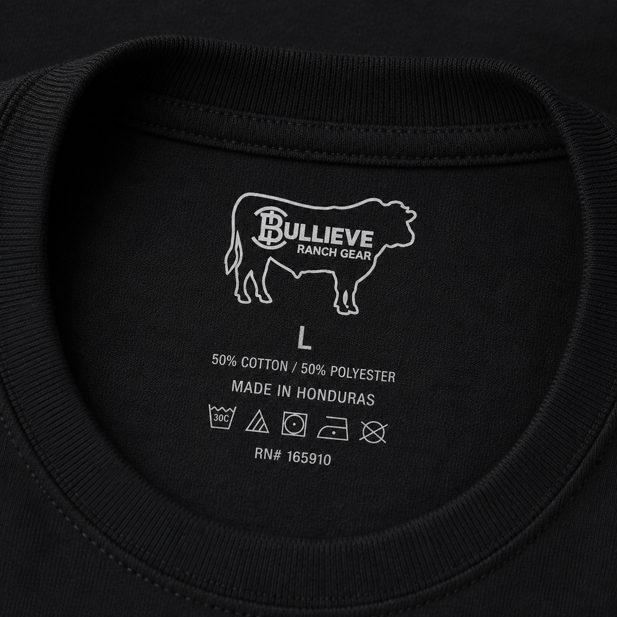 Bullieve Ranch Gear Crewneck Sweatshirt — Western Bull Logo Pullover