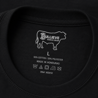 Bullieve Ranch Gear Crewneck Sweatshirt — Western Bull Logo Pullover