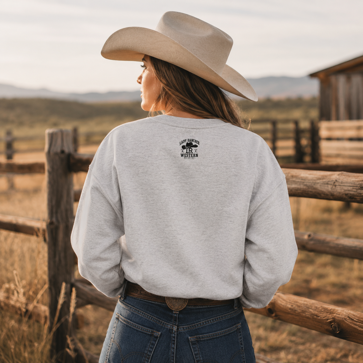 Lady Rancher Organic Sweatshirt | Western Cowgirl Crewneck