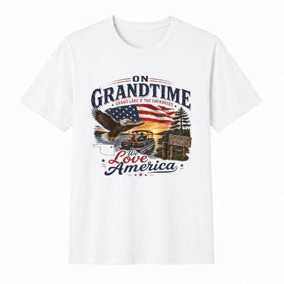 On Grandtime American Flag Eagle T-Shirt | Grand Lake O' The Cherokees